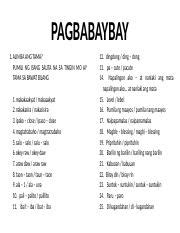 pagbaybay in English .